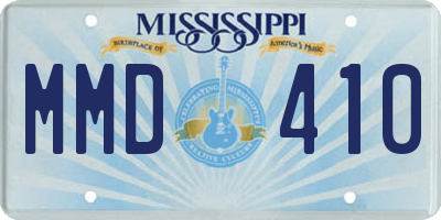 MS license plate MMD410