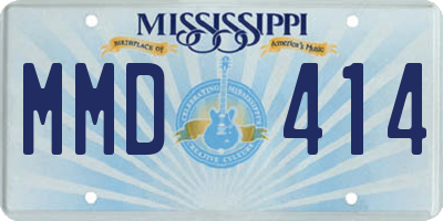 MS license plate MMD414