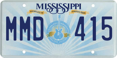 MS license plate MMD415