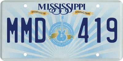 MS license plate MMD419