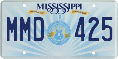 MS license plate MMD425