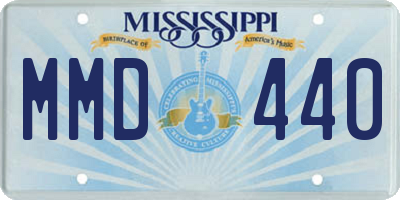 MS license plate MMD440