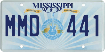 MS license plate MMD441