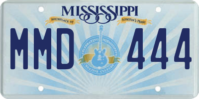 MS license plate MMD444