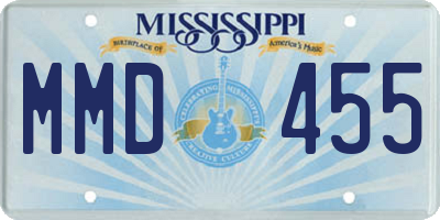 MS license plate MMD455