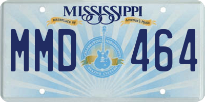MS license plate MMD464
