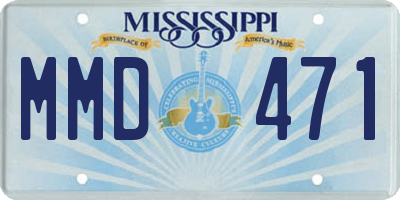 MS license plate MMD471