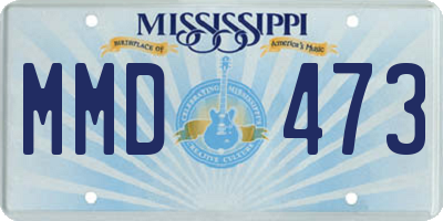 MS license plate MMD473