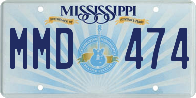 MS license plate MMD474