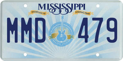 MS license plate MMD479