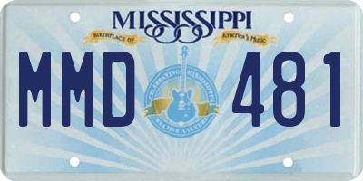 MS license plate MMD481