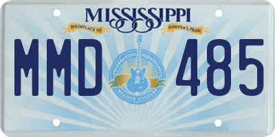 MS license plate MMD485