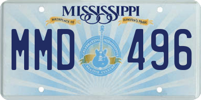 MS license plate MMD496