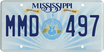 MS license plate MMD497