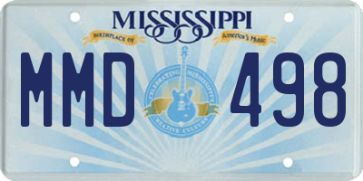 MS license plate MMD498