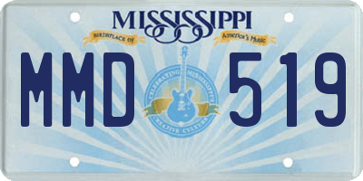 MS license plate MMD519