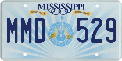 MS license plate MMD529