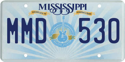 MS license plate MMD530