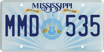 MS license plate MMD535