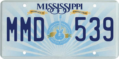 MS license plate MMD539