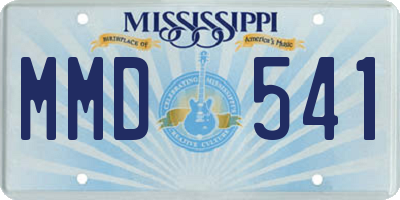 MS license plate MMD541