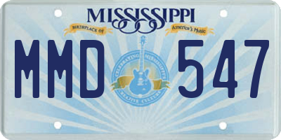 MS license plate MMD547