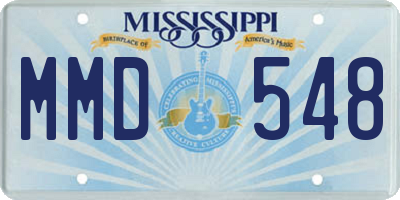 MS license plate MMD548