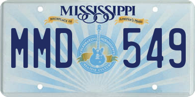 MS license plate MMD549