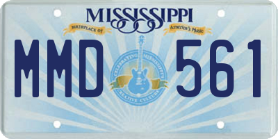 MS license plate MMD561