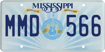 MS license plate MMD566