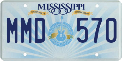 MS license plate MMD570