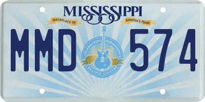 MS license plate MMD574