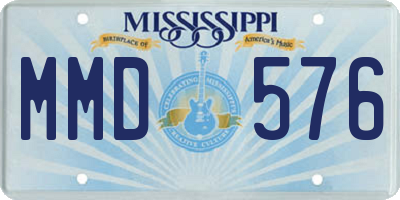 MS license plate MMD576