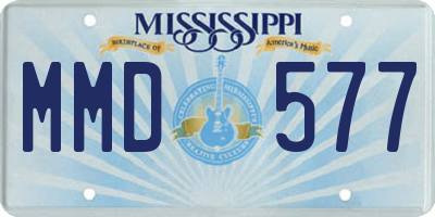 MS license plate MMD577
