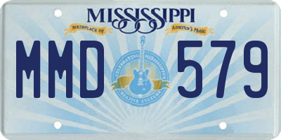 MS license plate MMD579