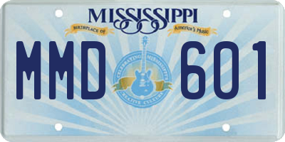 MS license plate MMD601