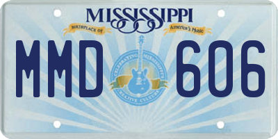 MS license plate MMD606