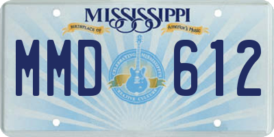 MS license plate MMD612