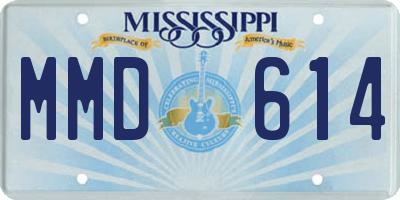 MS license plate MMD614