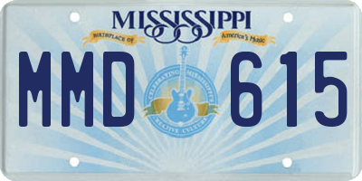 MS license plate MMD615