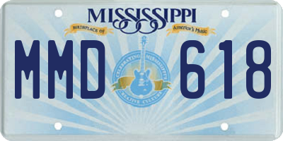 MS license plate MMD618