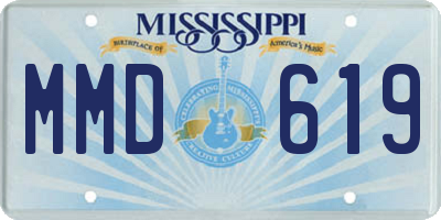 MS license plate MMD619