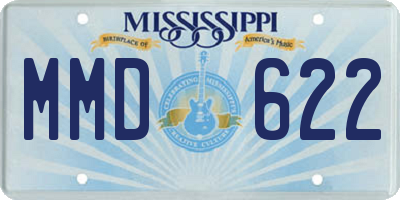MS license plate MMD622