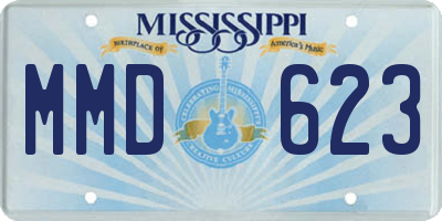 MS license plate MMD623