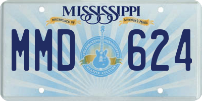 MS license plate MMD624