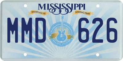 MS license plate MMD626