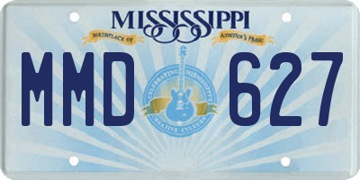 MS license plate MMD627