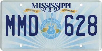 MS license plate MMD628