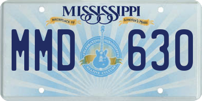MS license plate MMD630