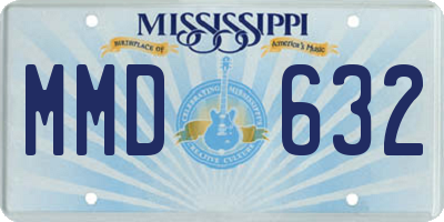 MS license plate MMD632